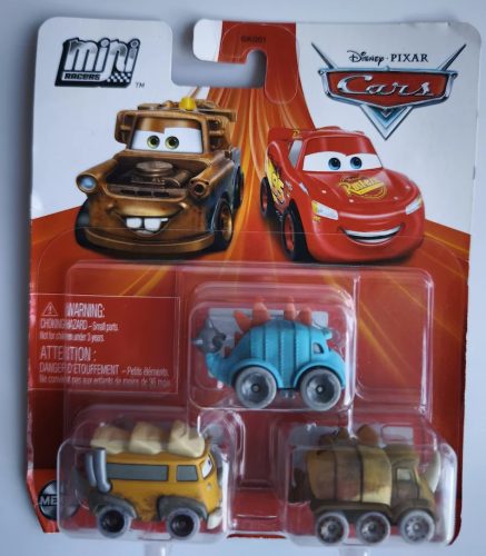 Disney Pixar Verdák az utakon (Cars on the Road) – Mini Racers mini fém kisautók szett, 3 db (Mattel)