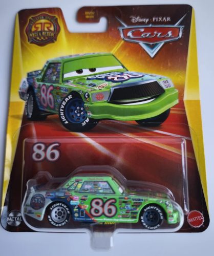 Disney Pixar Verdák (Cars) – Csirke Hicks (Chick Hicks) Race & Rescue fém kisautó 1:55 (Mattel)