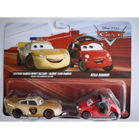   Disney Pixar Cars Race & Rescue Lightning McQueen Deputy Hazard Bella Cadaver dupla kisautó szett