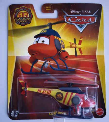 Disney Pixar Verdák (Cars) – Kathy Copter mentőhelikopter fém jármű 1:55 (Mattel)