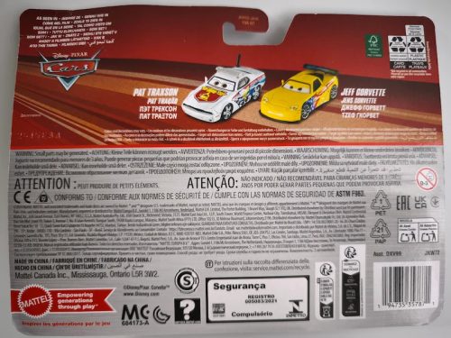 Disney Pixar Cars dupla kisautó szett – Pat Traxon és Jeff Gorvette (Mattel)